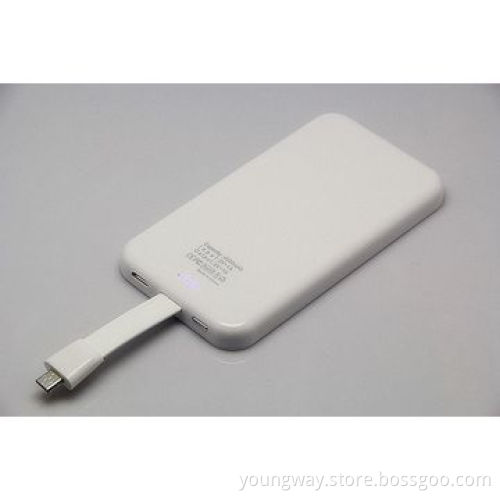4000mAh Capacity Power Bank, 5v/1A Output Dual USB Port, Size: 112*W60*8mmNew